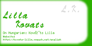 lilla kovats business card